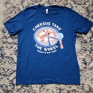 Canvas Cheesus Take the Wheel Blue T-Shirt Unisex